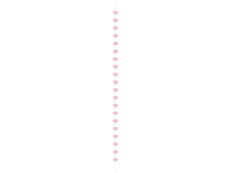Herz Girlande Rosa 3,5m