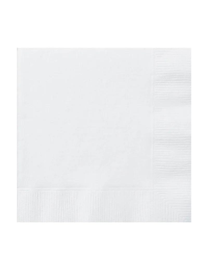 20 weiße Papierservietten 33 x 33 cm mit feinen Streifen