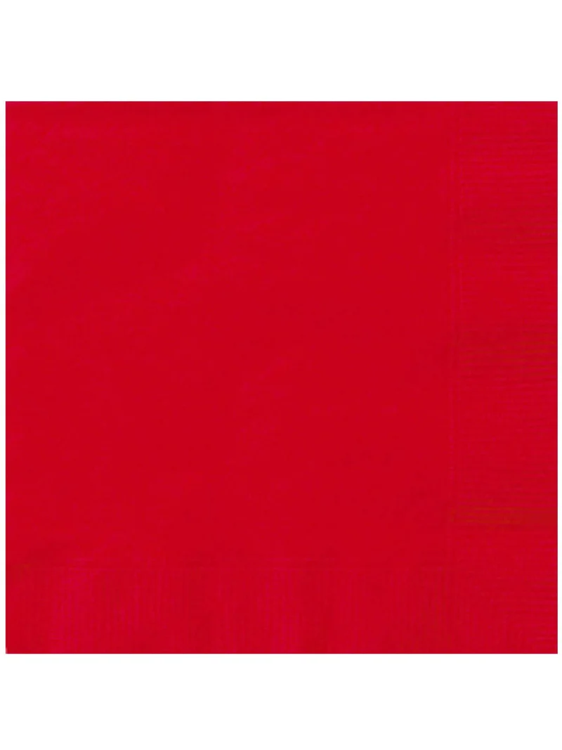 20 rote Papierservietten 33 x 33 cm Einweg für Party