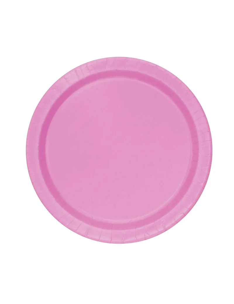 20 kleine runde rosa Pappteller 18 cm