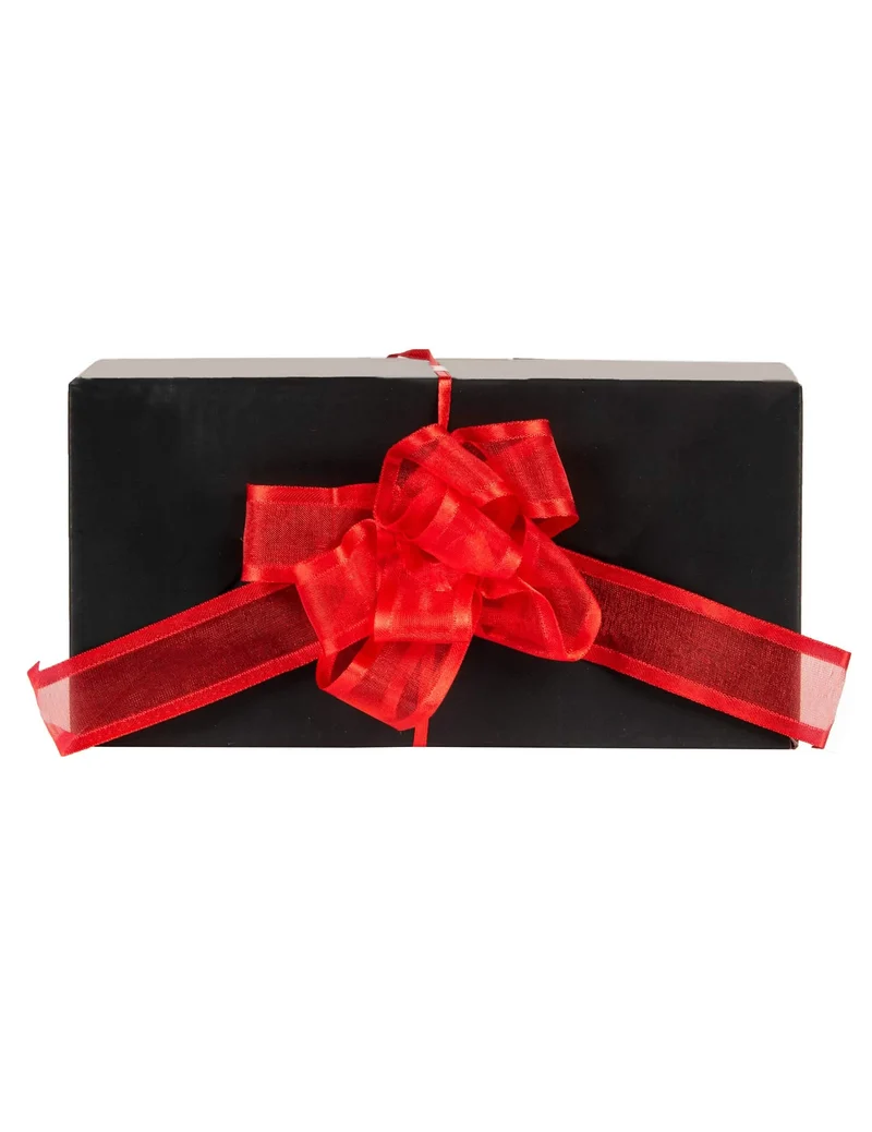 6 rote Organza-Zugschleifen 10 cm zur Dekoration