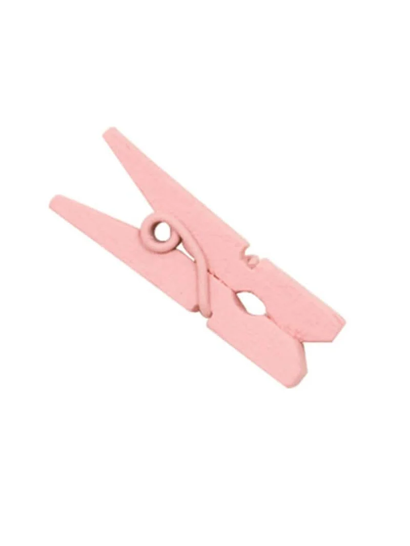 10 Mini-Wäscheklammern aus Holz, rosa, 2,5 cm für Deko