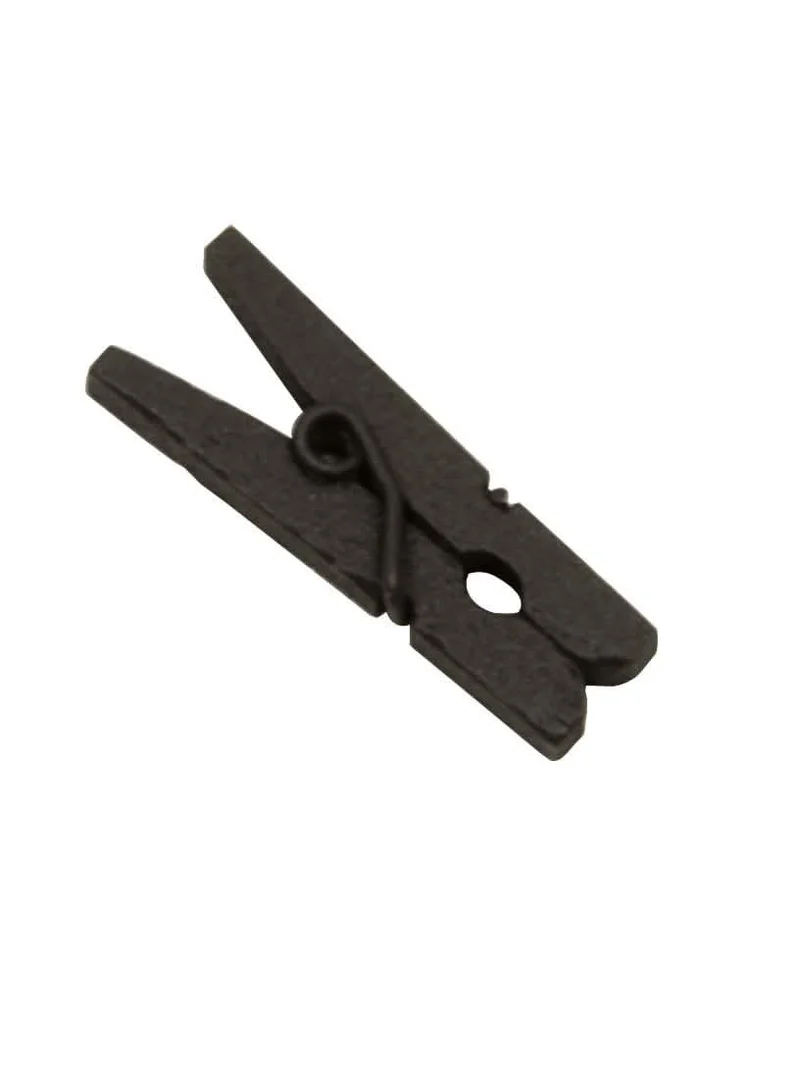 10 Mini-Holzwäscheklammern, schwarz, 2,5 cm, für Platzkarten