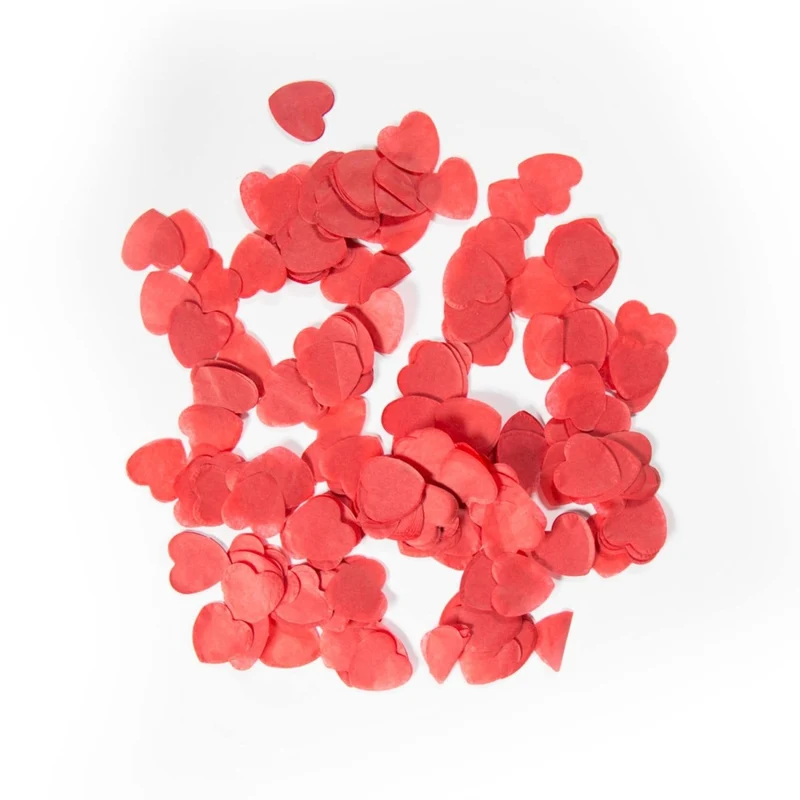 Herzen Konfetti Tasche Rot Groß 14gr
