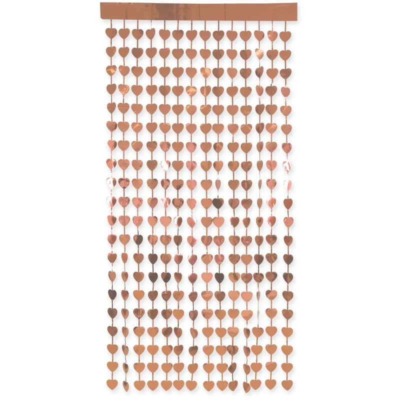 Herz Türvorhang Rose Gold 2m