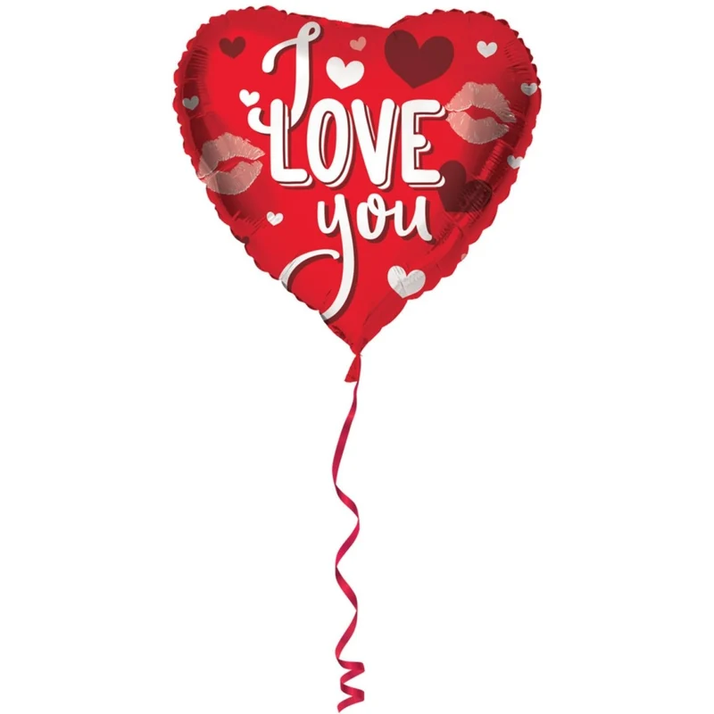 Herz Helium Ballon Rot I Love You Leer 45cm