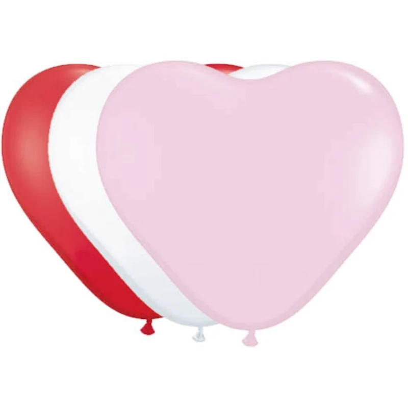Rote rosa Herz Ballons 25cm 8Stück