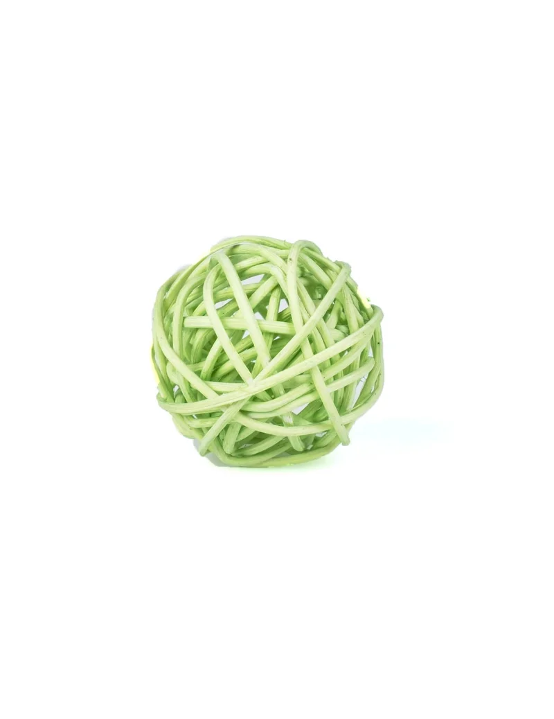 6 anisgrüne Weidenkugeln 3,5 cm Tischdekoration
