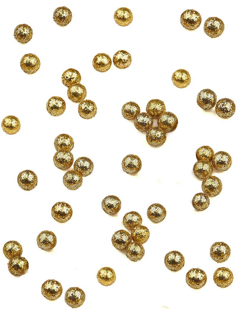 Mini goldene Glitzerkugeln 8 mm 10 gr, Tischkonfetti
