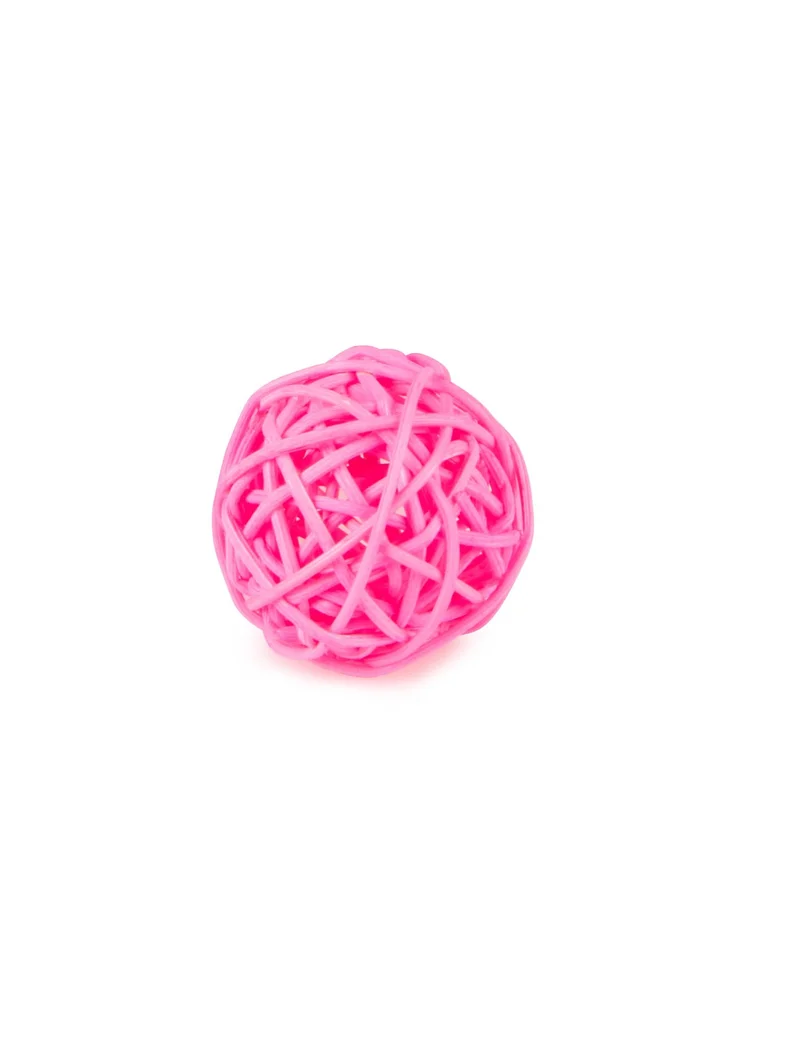 6 fuchsia Weidenkugeln 3,5 cm zur Dekoration