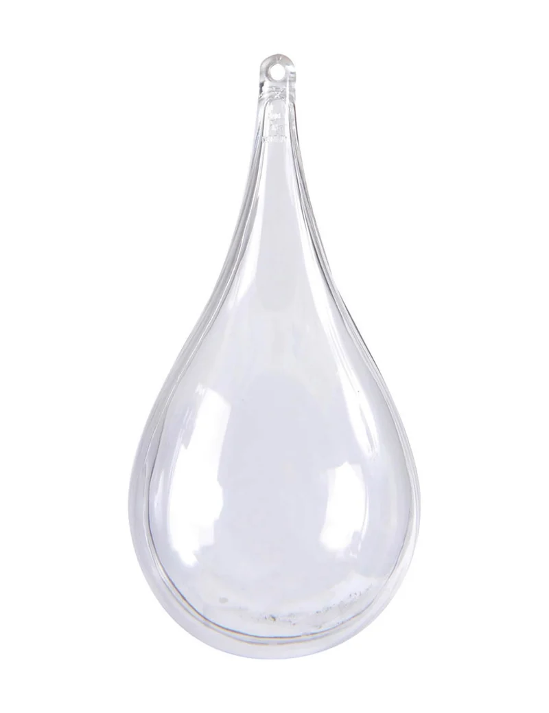 3 transparente Wassertropfen-Behälter 11 cm zum Aufhängen