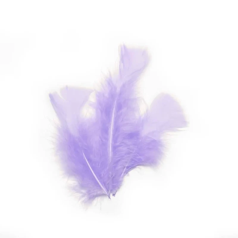 20 lila Deko-Federn 5,5 cm Pastelllila