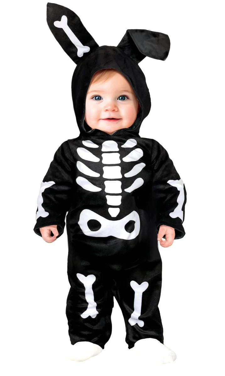 Halloween Kostüm Baby Kaninchen Skelett