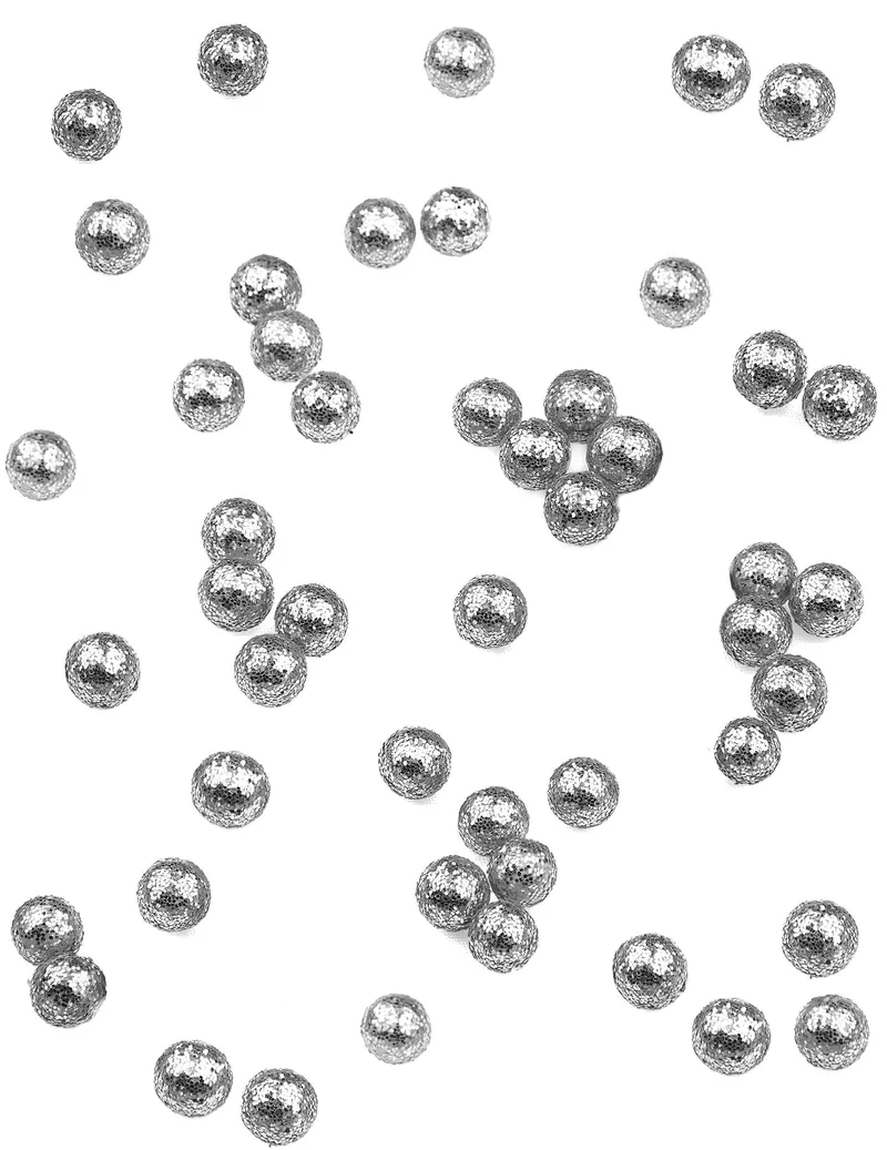 Mini silberne Glitzerkugeln 8 mm 10 g, Tischkonfetti