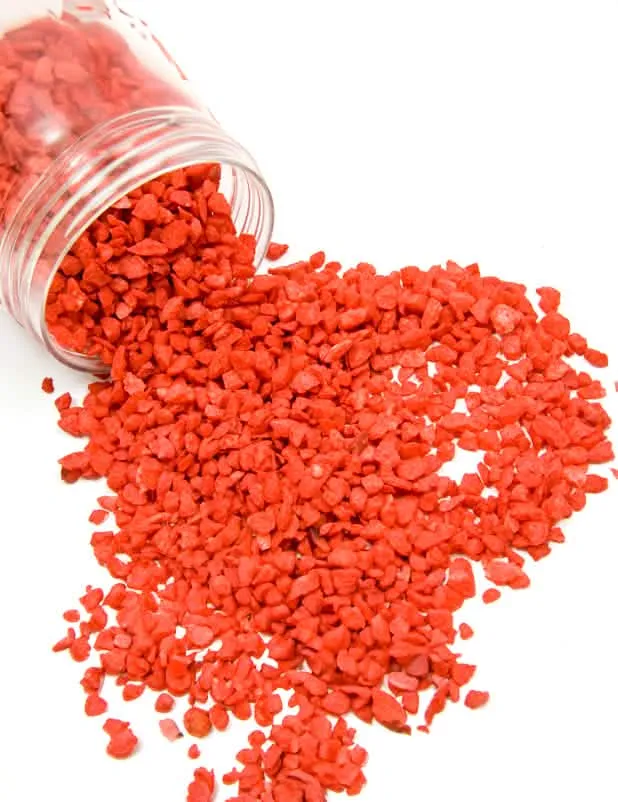 Rote Kieselsteine 400 g für Tischdekoration