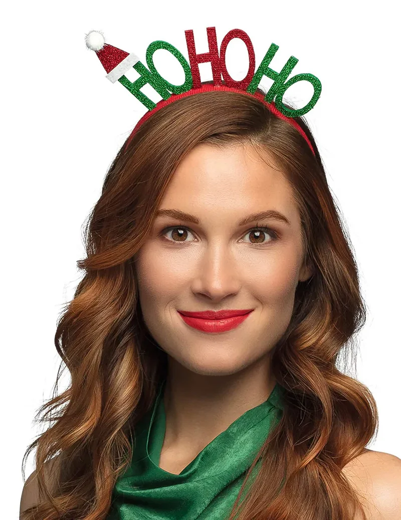 Ho Ho Ho Weihnachts-Stirnband für Erwachsene