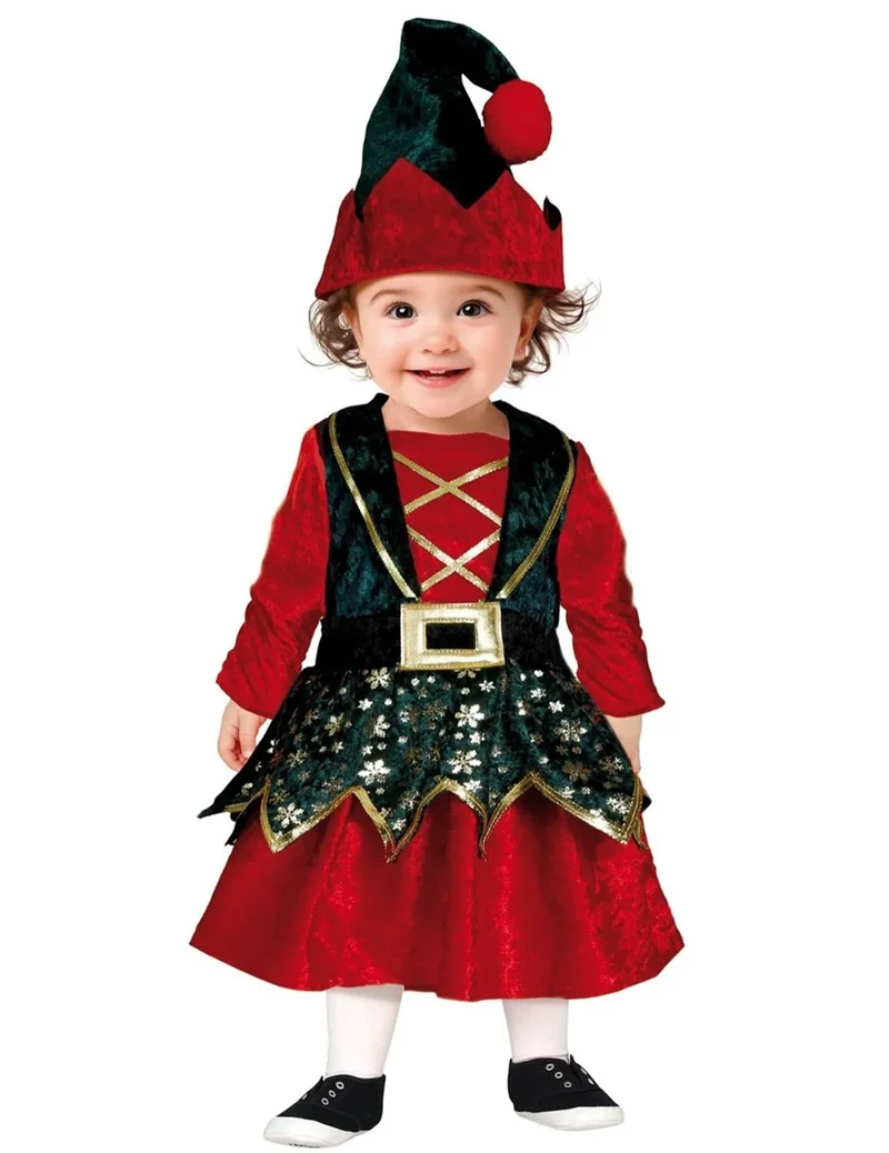 Weihnachts Kobold Kostüm Baby Mädchen