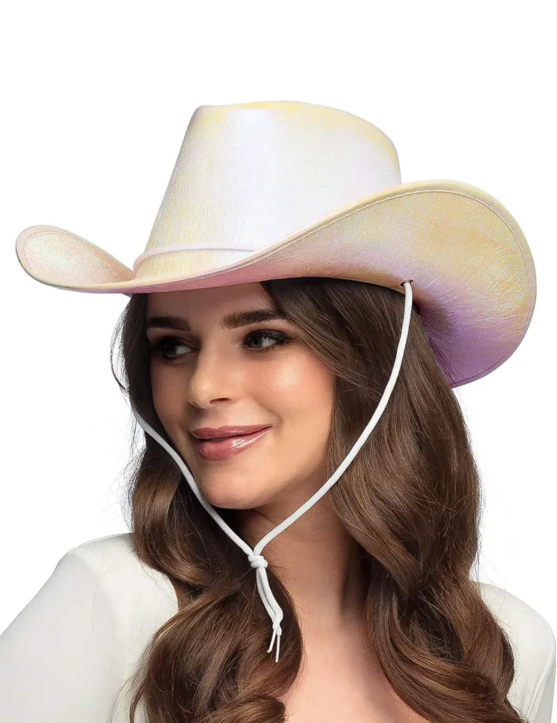 Cowboy Hut Erwachsene weiss