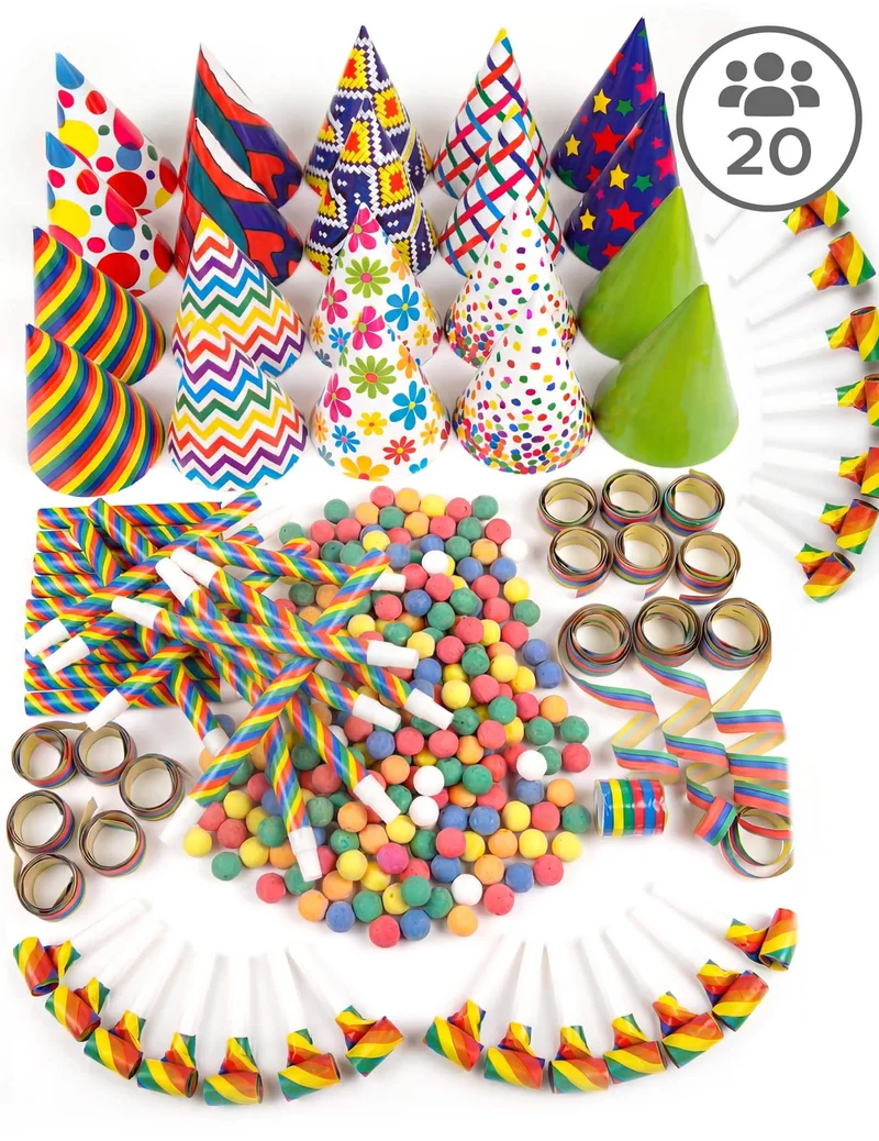 Buntes Party-Set für 20 Personen