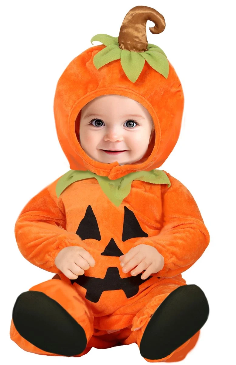 Halloween Kostüm Orange Baby Kürbis