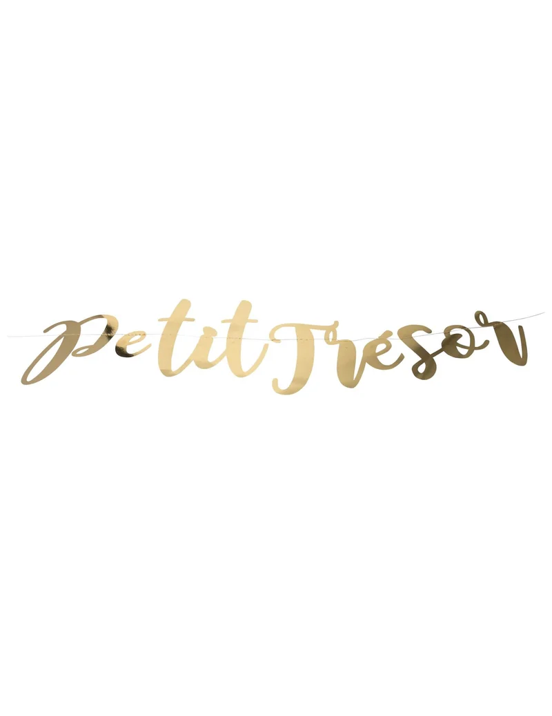 Girlande Kleiner Schatz goldene Metallic-Buchstaben 120 cm