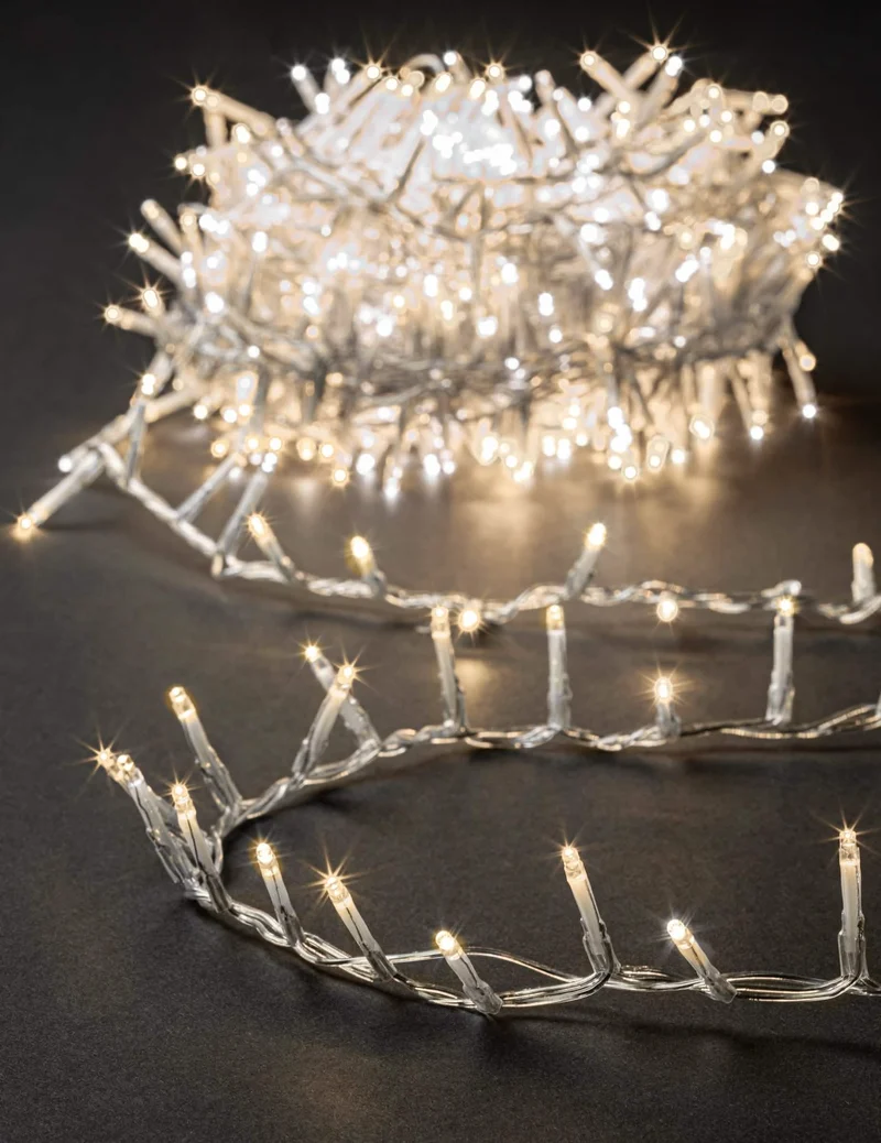 Outdoor-Lichterkette warmweiß 500 LED 12,5 m mit 8 Effekten