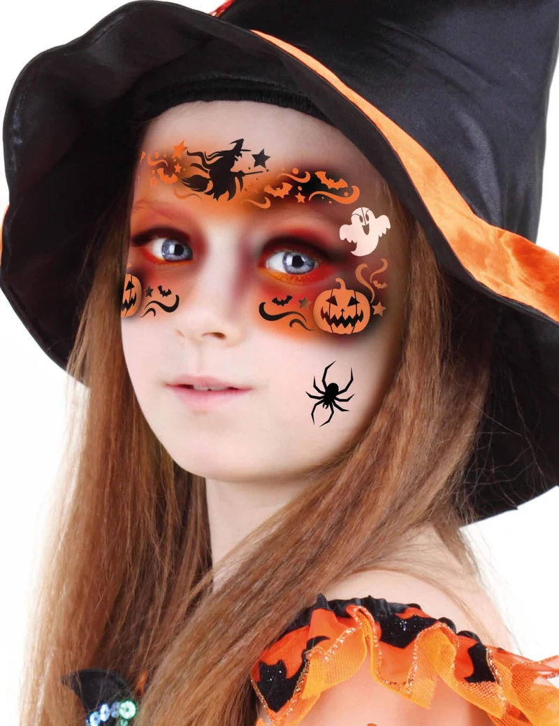 Happy Halloween Kinder Schminkschablonen