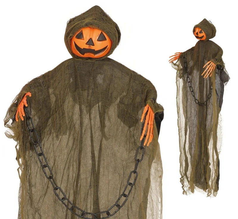 Halloween Puppe Kürbis Geist 98cm