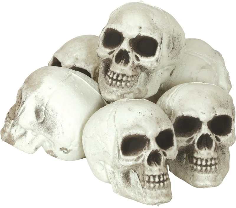 Halloween Totenkopf 8cm 6Stk