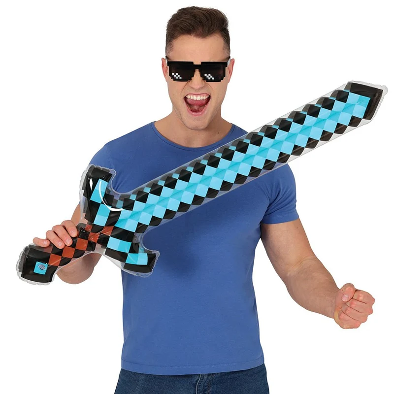 Blaues Fake-Schwert Pixel