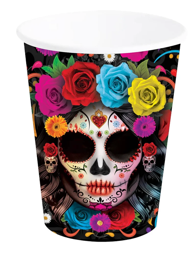 6 Catrina Becher Dia de los Muertos 240 ml