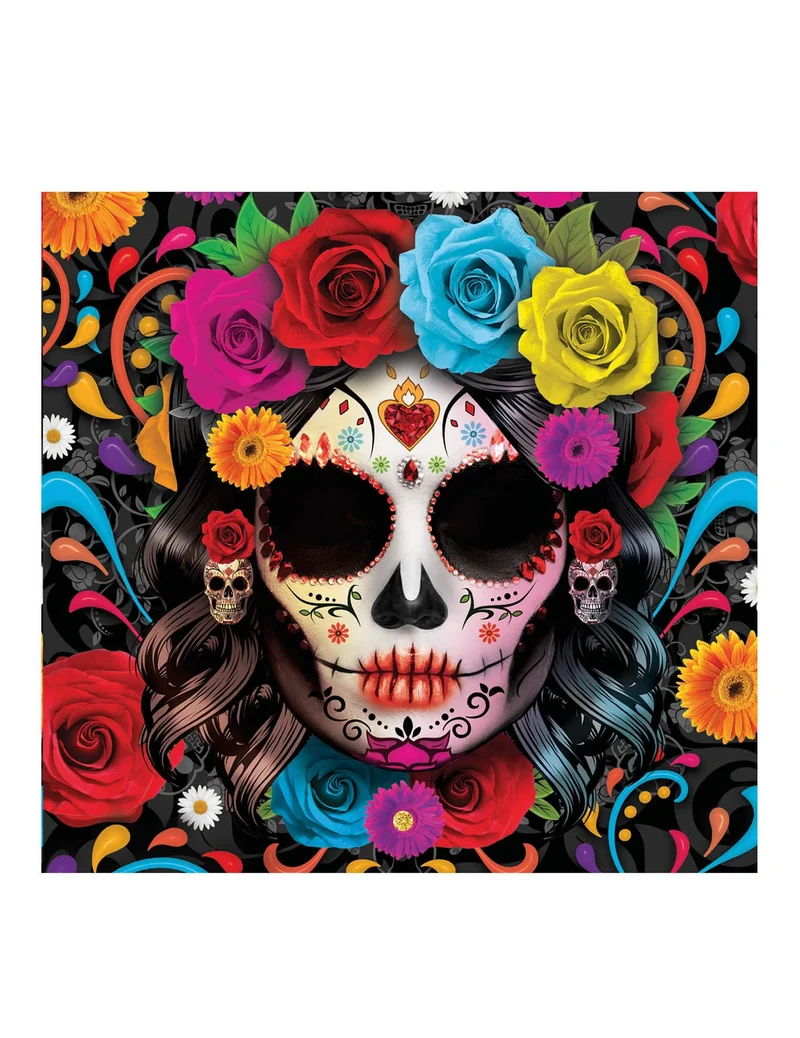 12 Catrina Servietten Dia de los Muertos 16 x 16 cm