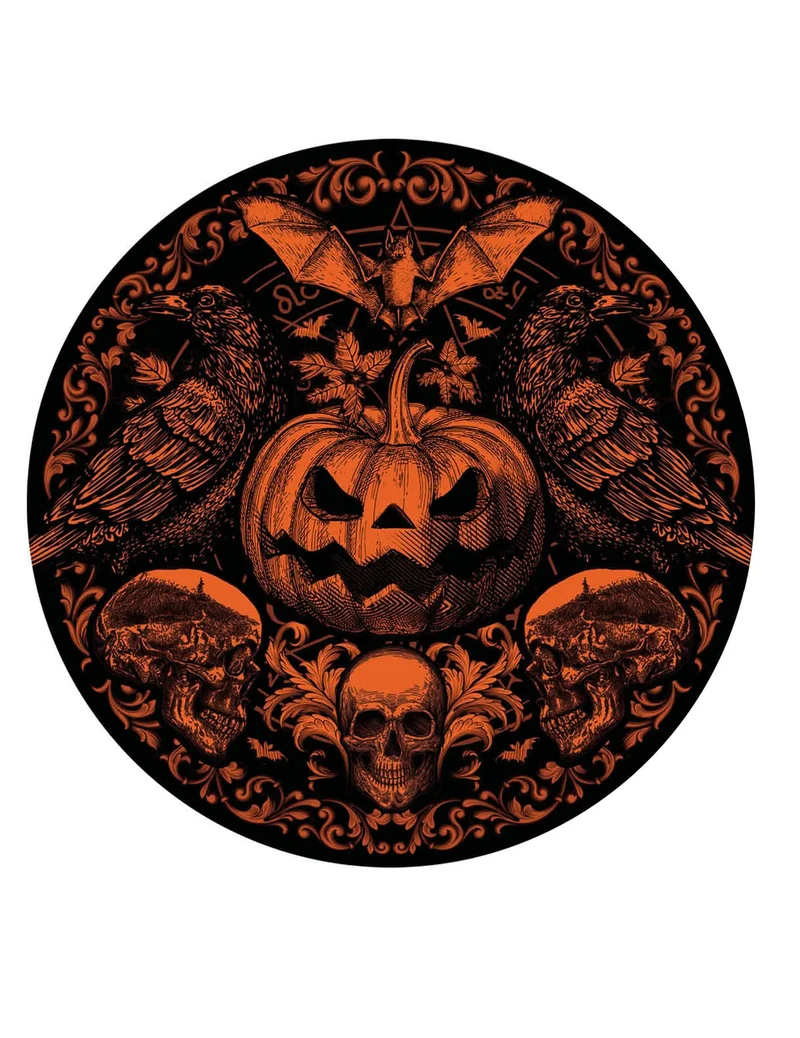 6 Gothic Kürbis Teller 23 cm
