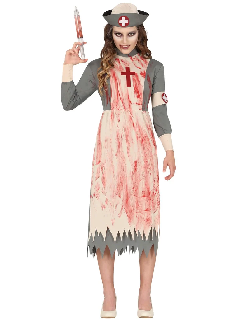 blutiges Zombiekrankenschwester Kostüm Teenager