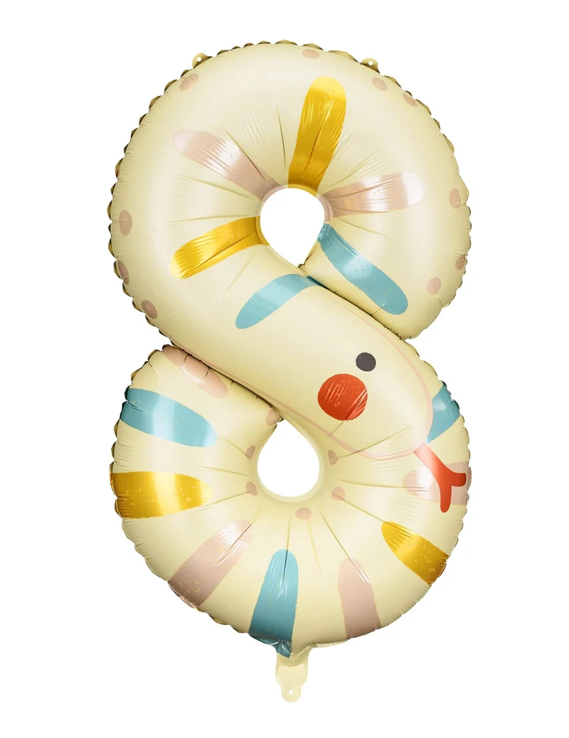 Ziffer 8 Folienballon Schlange