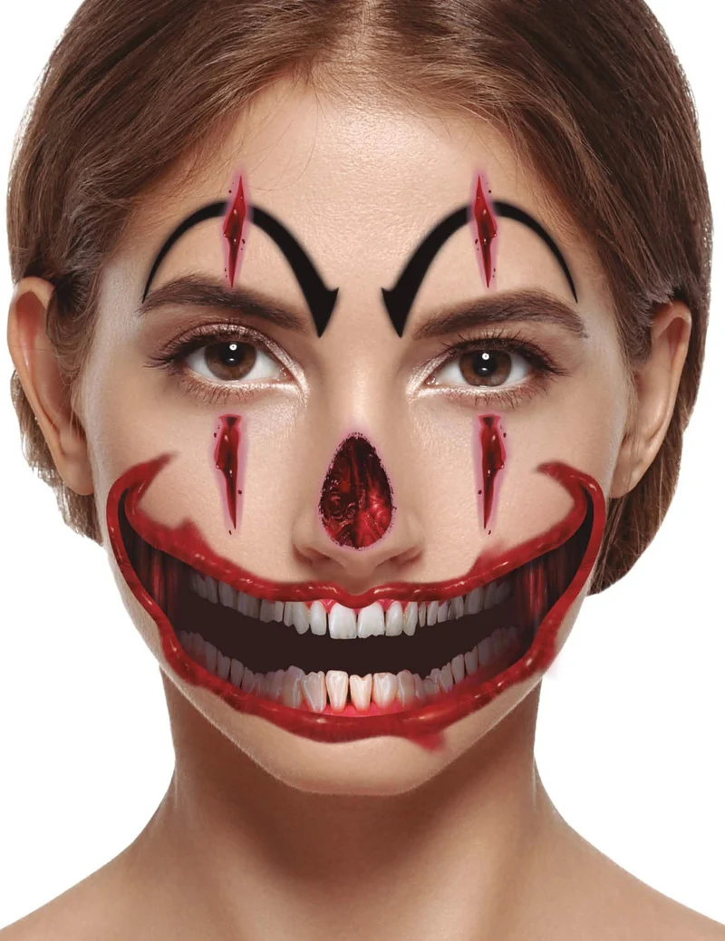 Horrorclown Gesichtstattoos