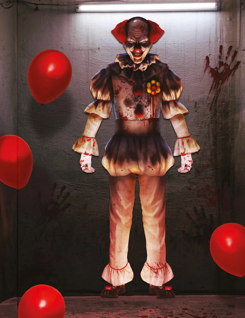 Horror Clown Wanddeko 180cm