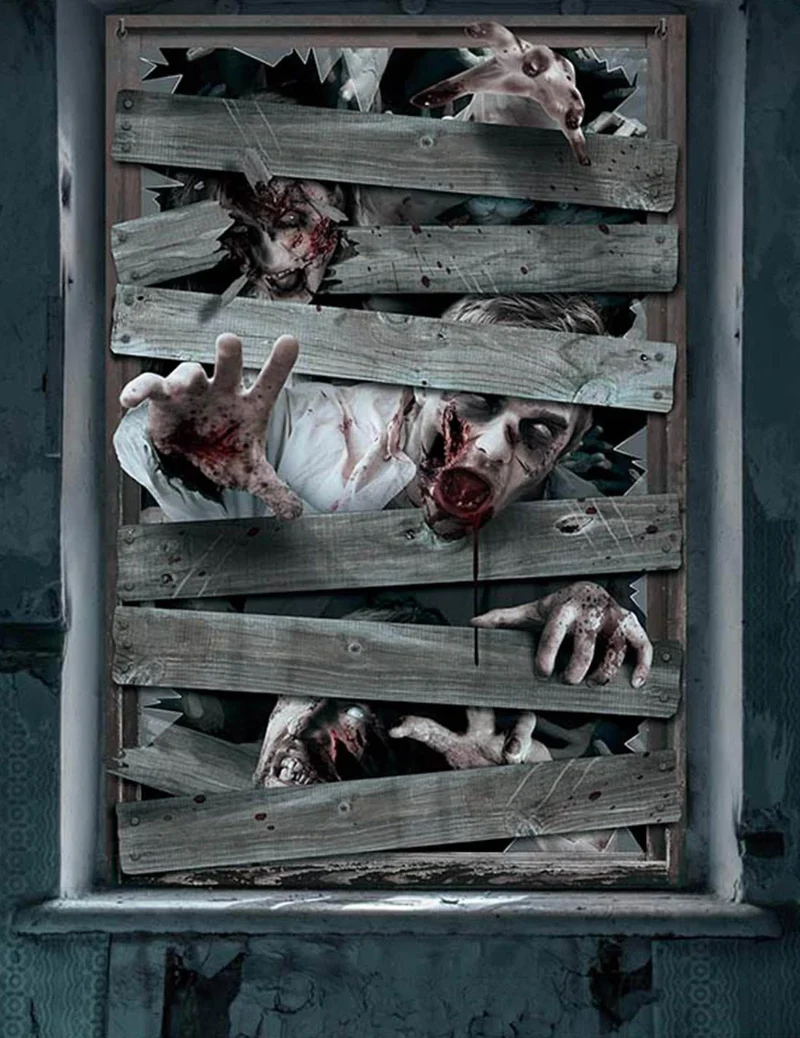 Zombie Fensterdekoration 80 x 120 cm