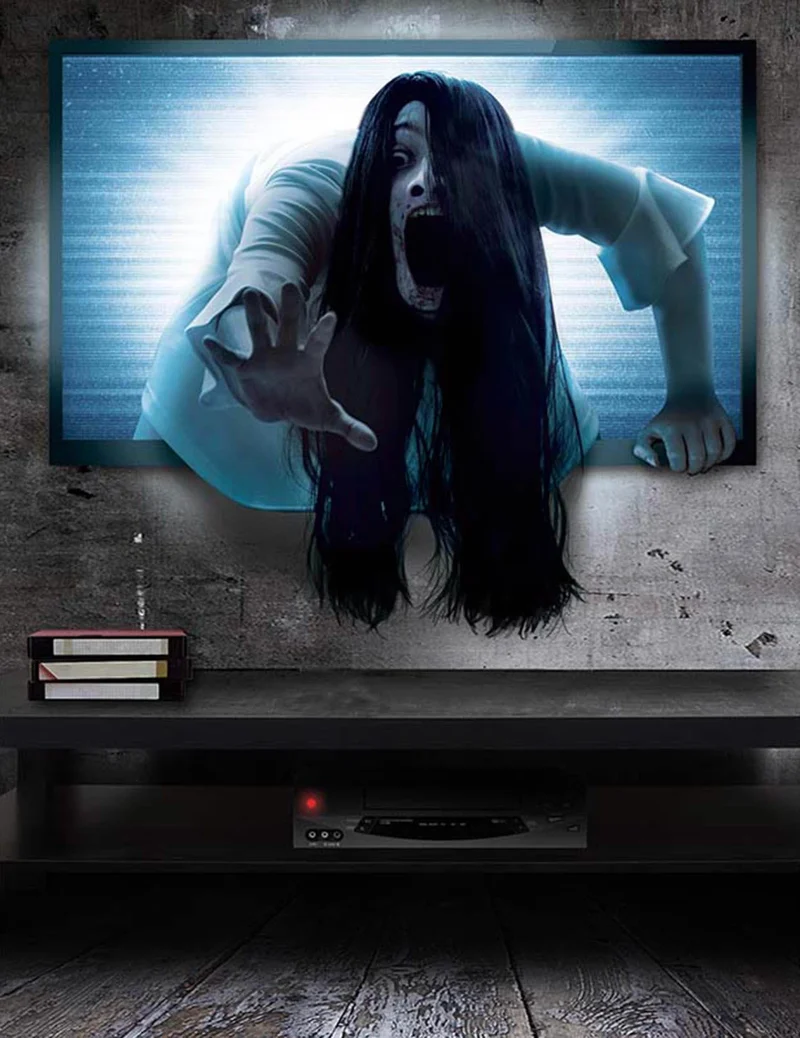 Wand Deko besessener Fernseher 70 x 80 cm