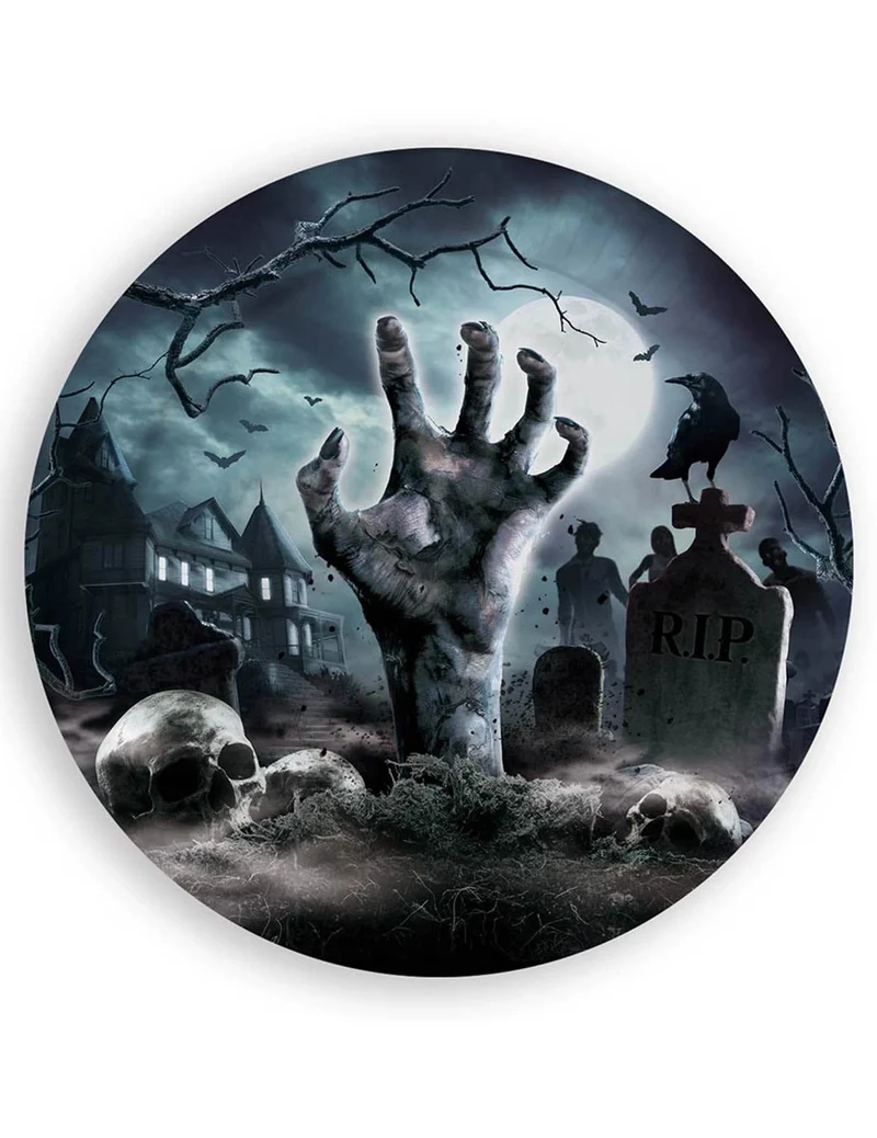 6 Pappteller Untoter Friedhof