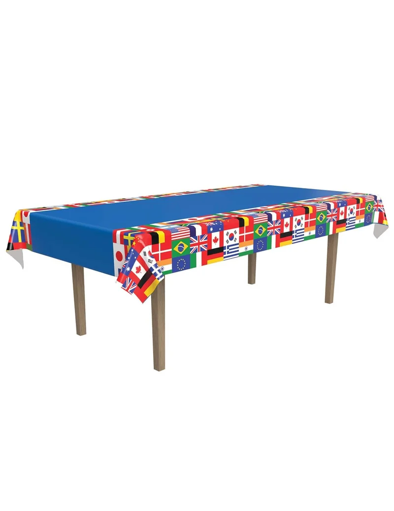 Tischdecke mit Flaggen 274 x 137 cm