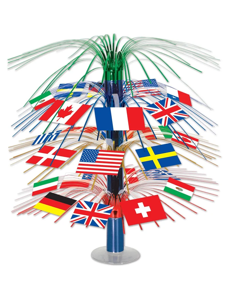Tischdekoration Flaggen der Welt
