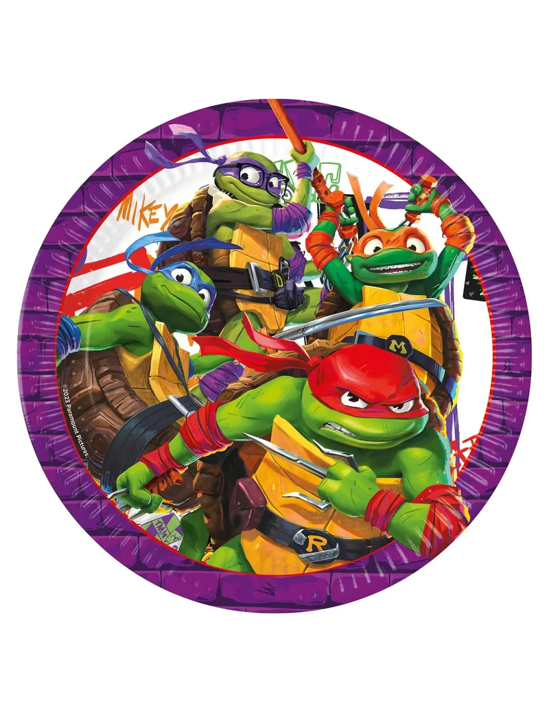 8 Ninja Turtles Next Generation™ Teller 23 cm