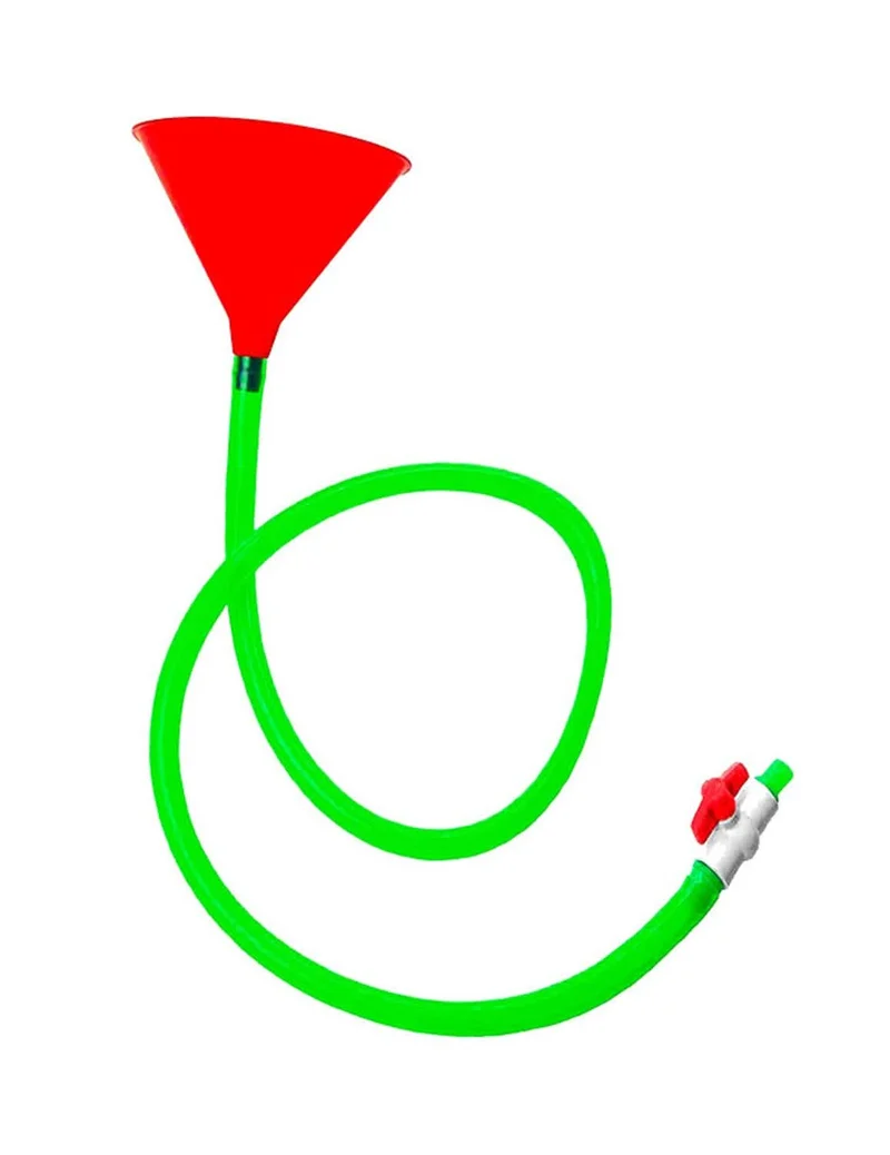 Bierbong Getränketrichter rot neongrün