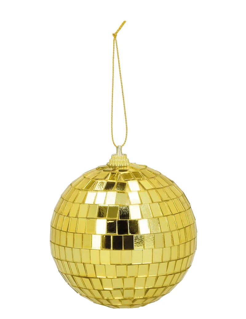 6 goldene Discokugeln 8 cm
