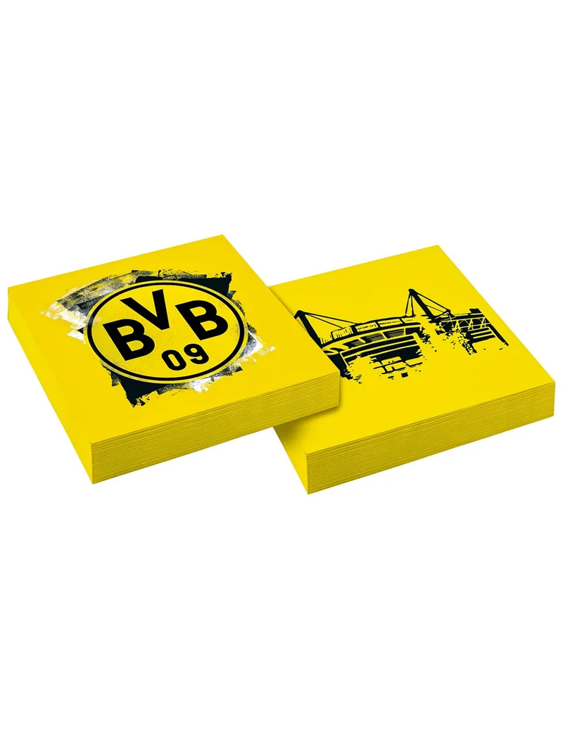 20 Borussia Dortmund Papierservietten 33 x 33 cm
