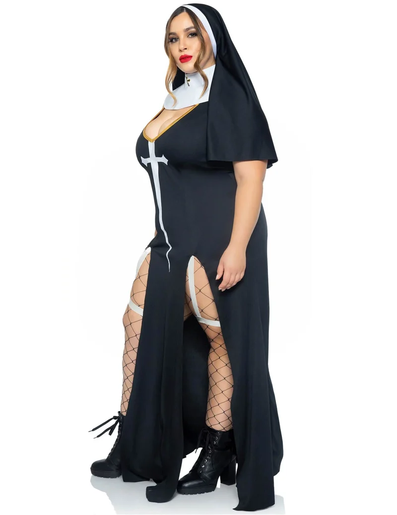Sexy Nonnenkostüm Plus Size für Damen