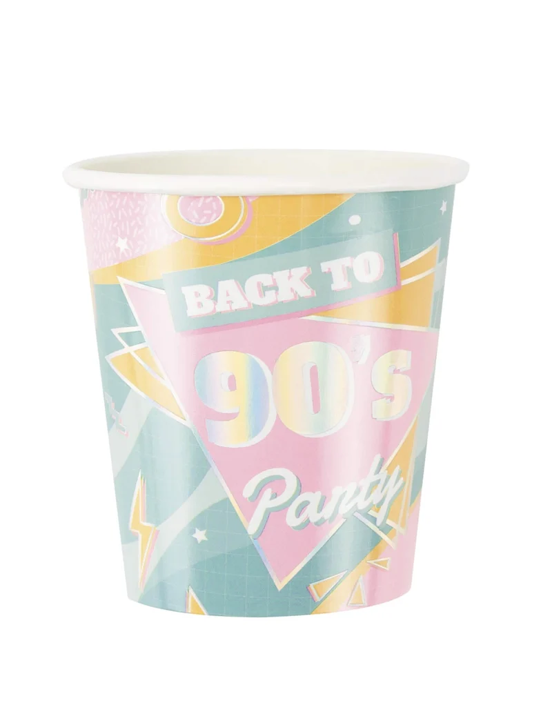 8 Pappbecher aus den 90ern