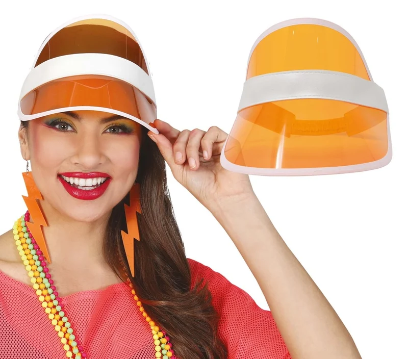 Neon 80S Sonnenblende Orange 25cm