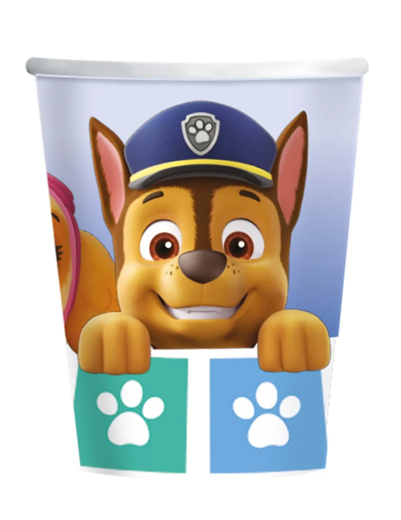 8 Paw Patrol™ Pappbecher 250 ml